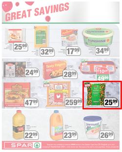 SPAR COUNTRY EASTERN CAPE : Here For you (24 August - 5 September 2021) Valid In Amahlathi, Bedford, Buffalo Flats, Cala, Centane, Hankey, Komga, Nemato, Patensie, Peddie, Zastron, Indwe, Kwa-Fetting, page 4