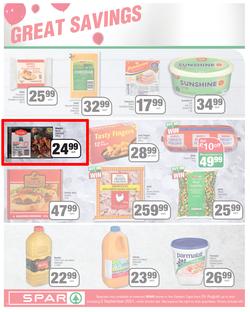 SPAR COUNTRY EASTERN CAPE : Here For you (24 August - 5 September 2021) Valid In Amahlathi, Bedford, Buffalo Flats, Cala, Centane, Hankey, Komga, Nemato, Patensie, Peddie, Zastron, Indwe, Kwa-Fetting, page 4