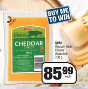 Spar Vacuum Pack Cheese Assorted-700g Each