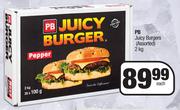 PB Juicy Burgers Assorted-2kg Each