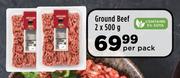 Ground Beef-2 x 500g Per Pack