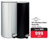 Home Living 30L Stainless Steel Pedal Bin-Each