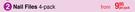 Basics Nail Files 4 Pack-Per Pack