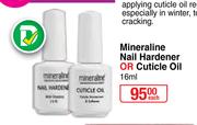 Mineraline Nail Hardener Or Cuticle Oil-16ml Each