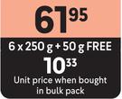 Sunlight Hand Washing Powder (All Variants)-6 x 250g + 50g Free