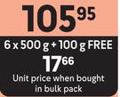 Sunlight Hand Washing Powder (All Variants)-6 x 500g + 100g Free