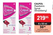 Calpol Paediatric Syrup Strawberry-6 x 50ml
