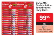 Colgate Double Action Toothbrushes Hang Cards-12's