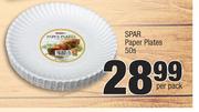Spar Paper Plates-50s Per Pack
