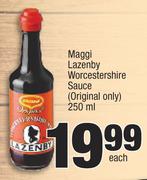Maggi Lazenby Worcestershire Sauce Original Only-250ml Each