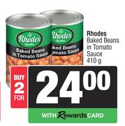 Rhodes Baked Beans In Tomato Sauce-For 2 x 410g
