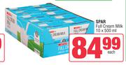 Spar Full Cream Milk-10 x 500ml
