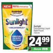 Sunlight Dishwashing Liquid Refill Pouch-750ml