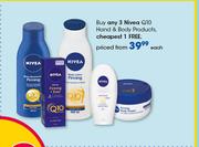 Nivea Q10 Hand & Body Products-Each