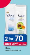 Dove Body Lotion-400ml Per Offer
