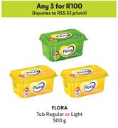 Flora Tub Regular Or Light-For Any 3 x 500g