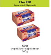 Rama Original 70% Fat Spread Brick-For 2 x 500g
