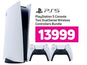 PS5 Console Two Dual Sense Wireless Controllers Bundle
