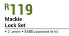 Mackie Lock Set 2 Levers SABS Approved