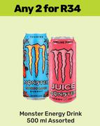 Monster Energy Drink Assorted-For Any 2 x 500ml