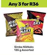 Simba Nik Naks Assorted-For Any 3 x 135g