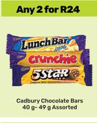 Cadbury Chocolate Bars Assorted-For Any 2 x 40g-49g