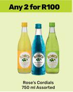 Rose's Cordials Assorted-For Any 2 x 750ml