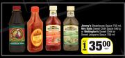 Jimmy's Steakhouse Sauce 750ml,Mrs Balls Sweet Chilli Sauce 840g-Each