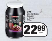 Spar Sliced Or Grated Beetroot In Vinegar-780g Each