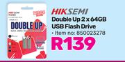 Hiksemi Double Up 2 x 64GB USB Flash Drive