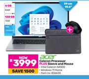 Acer Celeron Processor Plus Sleeve & Mouse