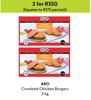 Aro Crumbed Chicken Burgers-For Any 2 x 3kg
