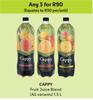 Cappy Fruit Juice Blend (All Variants)-For Any 3 x 1.5Ltr