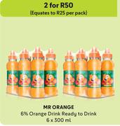 Mr Orange 6% Orange Drink Ready To Drink-For 2 x 6 x 300ml