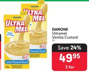 Danone Ultramel Vanilla Custard-For 2 x 1Ltr