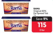 Rama Original Fat Spread Tub-For 2 x 1kg