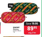 Eskort Polony (French Or Garlic)-For Any 2 x 1kg