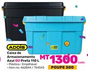 Addis Caixa de Armazenamento Azul OU Preta 110ltr-cada