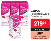Calpol Paediatric Syrup (Strawberry)-6 x 50ml