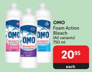 Omo Foam Action Bleach (All Variants)-750ml Each