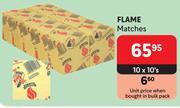Flame Matches-10 x 10's Pack