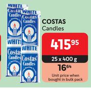 Costas Candles-25 x 400g