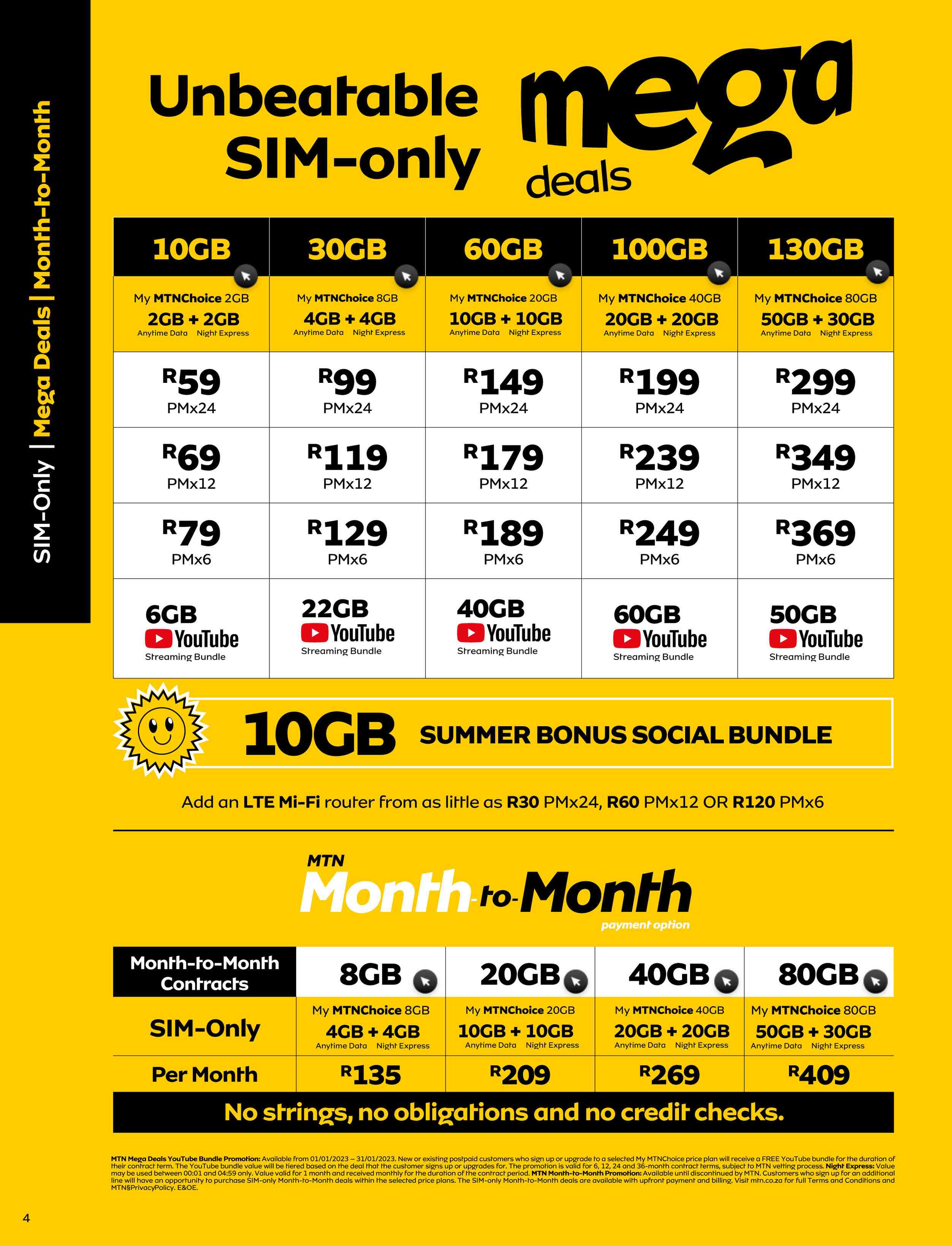 Special MTN Month To Month Contracts 30GB 24 Months Www guzzle co za