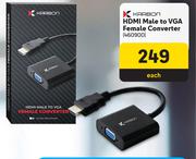 Karbon HDMI Male To VGA Female Converter-Each