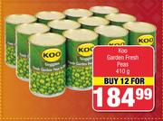 Koo Garden Fresh Peas-12 x 410g