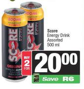 Score Energy Drink Assorted-For 2 x 500ml