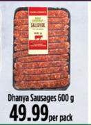Dhanya Sausages-600g Per pack