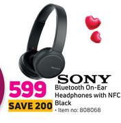 Sony Bluetooth On Ear Headphones With NFC Black