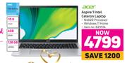 Acer Aspire 1 Intel Celeron Laptop