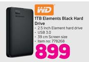 WD 1TB Elements Black Hard Drive